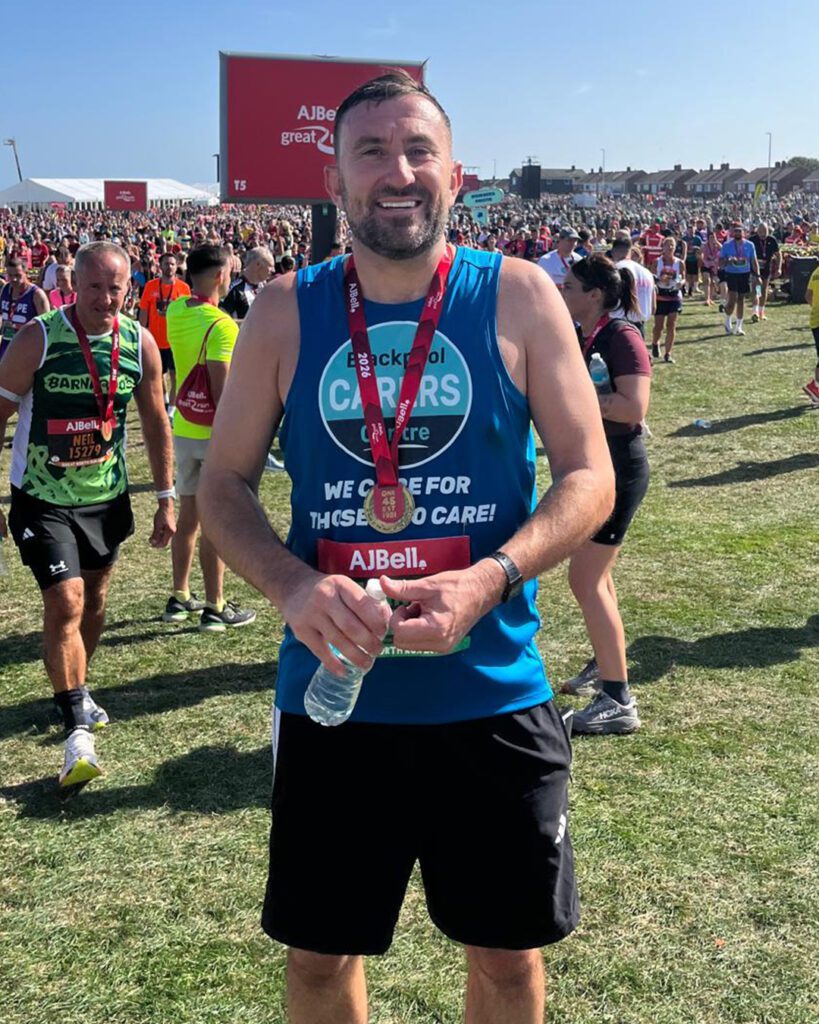 Contracts Manager Mark Watkinson after completing the 2026 Great North Run